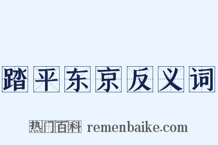 踏平东京反义词是什么意思的图片